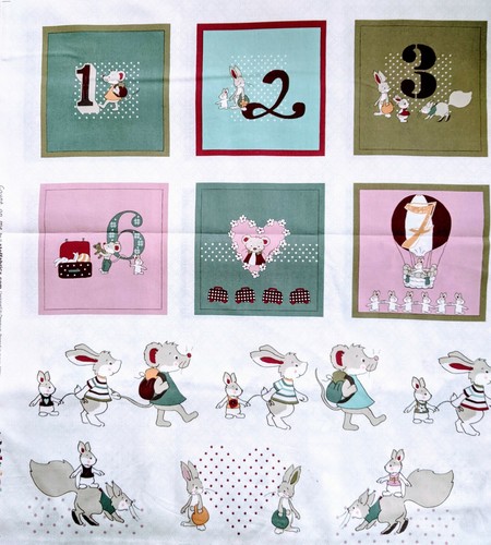 Patchworkstoff mit tieren für - mit,